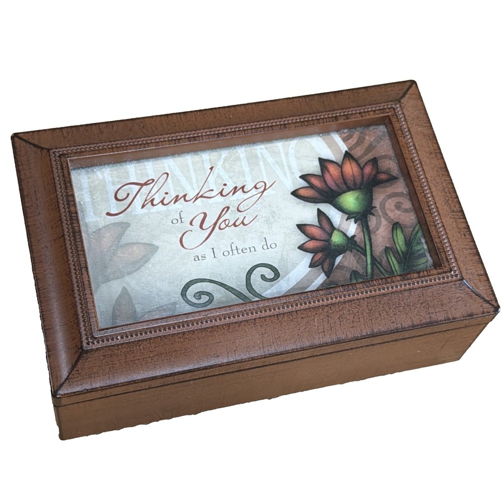 Vintage Music Jewelry Box " Thanking Of You As I Often Do" Works Carson Decor